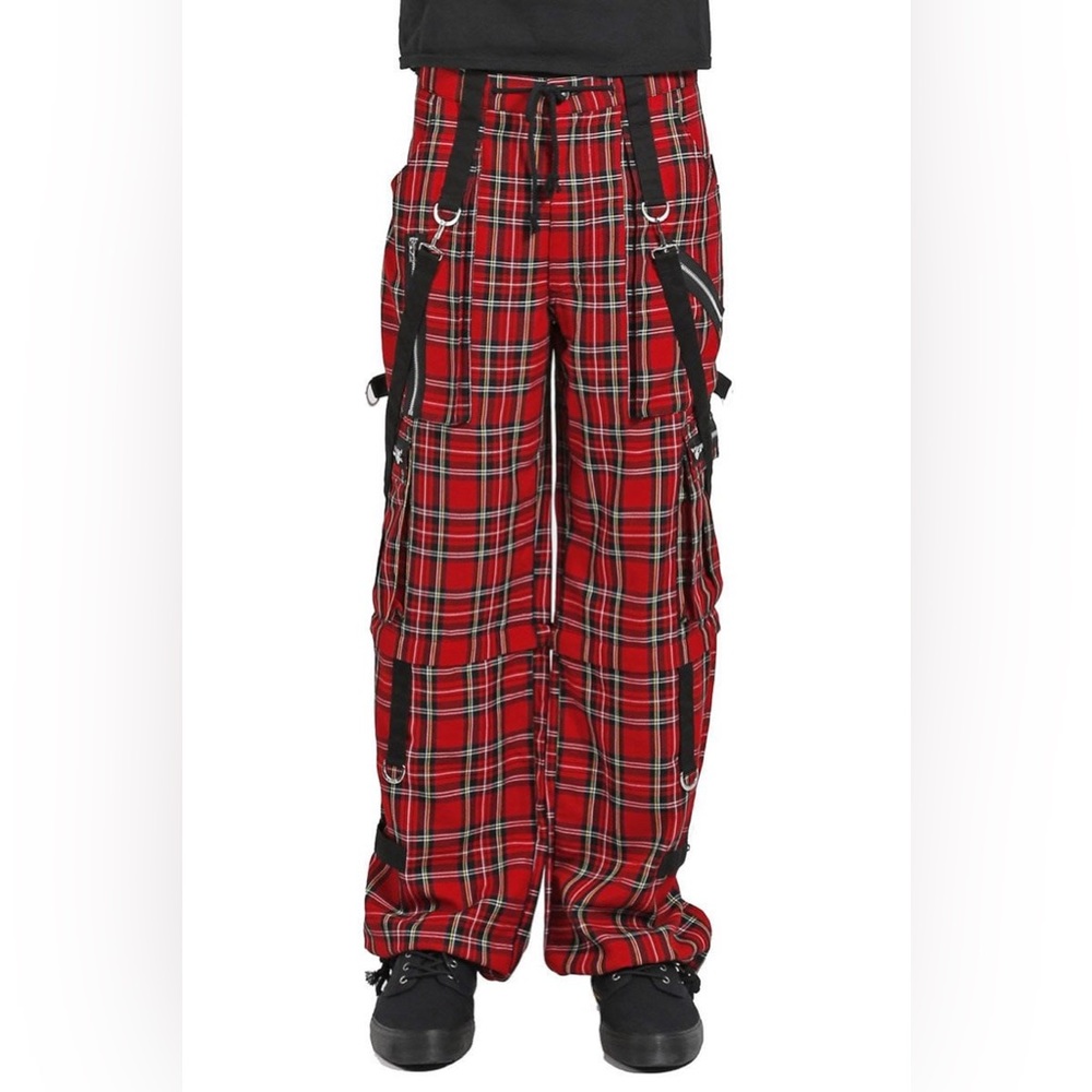 tripp nyc plaid bondage pants
